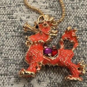 Betsey Johnson dragon necklace